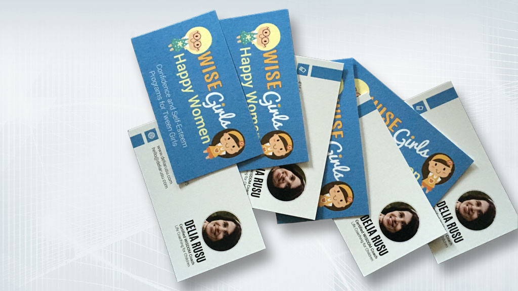 Business cards design for WISE Girls Happy Women